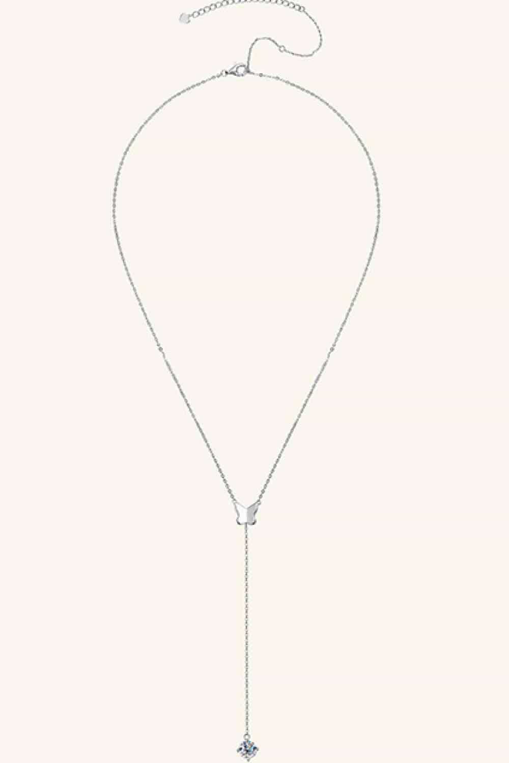1 Carat Moissanite 925 Sterling Silver Necklace - Trendsi