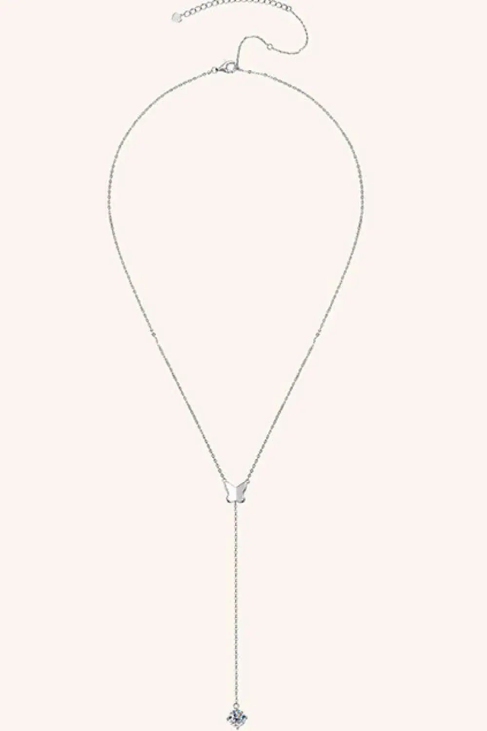 1 Carat Moissanite 925 Sterling Silver Necklace - Trendsi - Flyclothing LLC