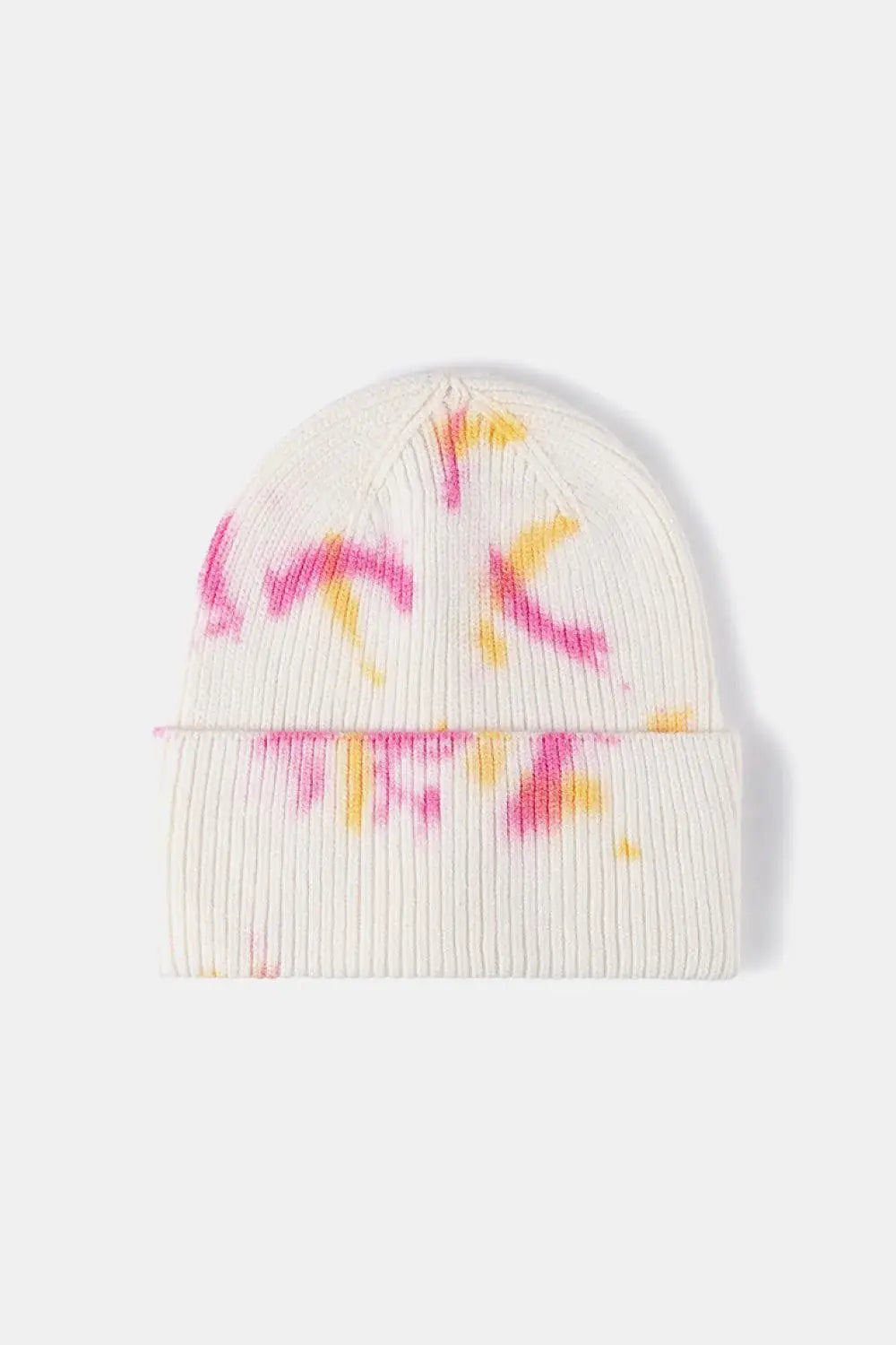 Tie-Dye Cuffed Rib-Knit Beanie Hat - Trendsi - Flyclothing LLC