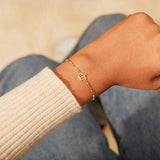 Crown Shape 18K Gold-Plated Bead Bracelet - Trendsi