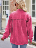 Button Up Denim Jacket with Pockets - Trendsi