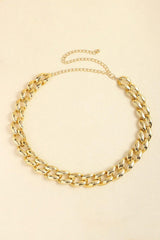 1" Width Acrylic Curb Chain Belt - Trendsi - Flyclothing LLC