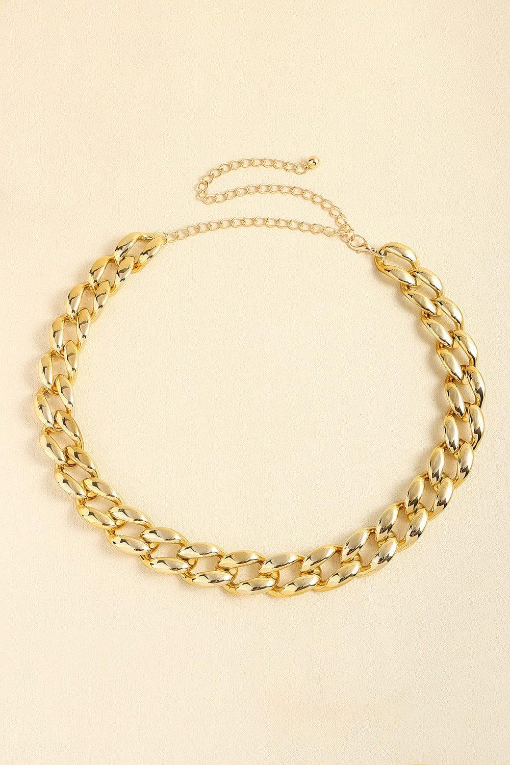 1" Width Acrylic Curb Chain Belt - Trendsi - Flyclothing LLC