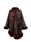 Printed Open Front Poncho - Trendsi - Flyclothing LLC