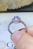 2 Carat Moissanite 925 Sterling Silver Halo Ring - Trendsi