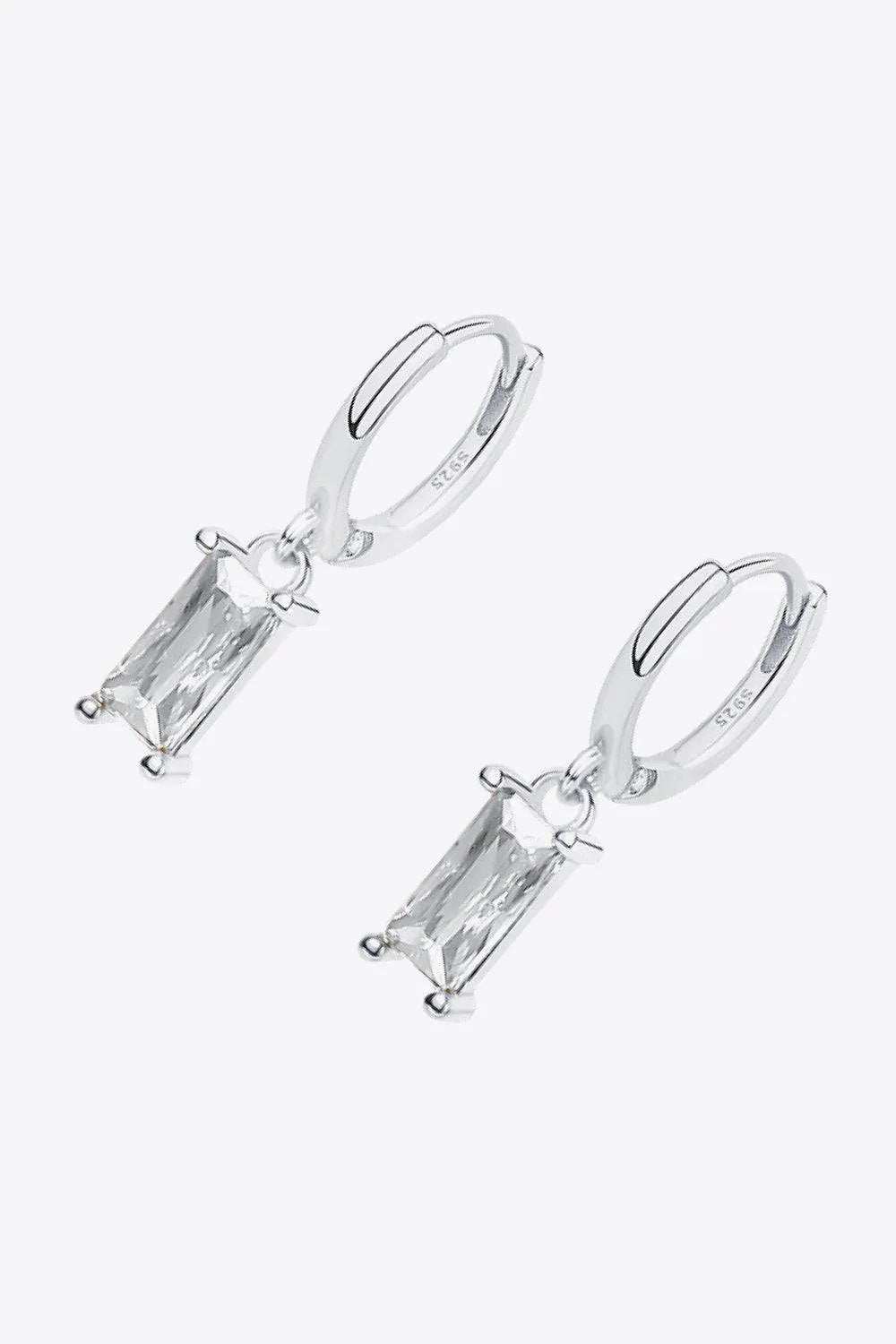 Retro 925 Sterling Silver Cubic Zirconia Drop Earrings - Trendsi - Flyclothing LLC