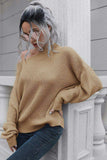 Off-Shoulder Ribbed Long Sleeve Pullover Sweater - Trendsi - Flyclothing LLC
