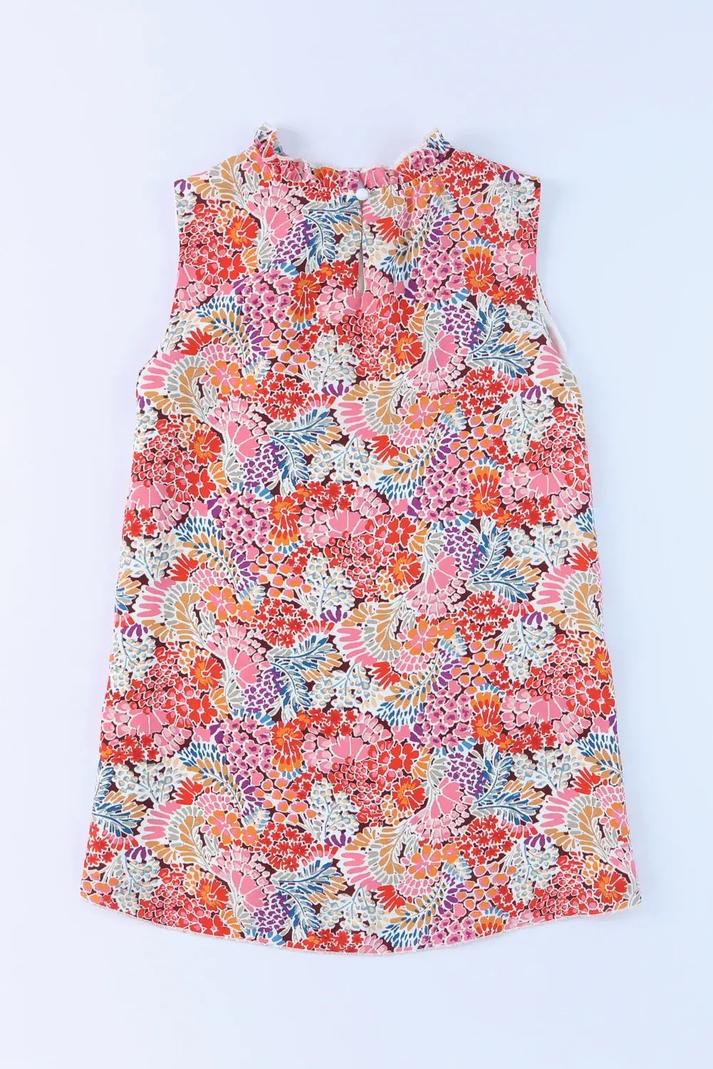 Floral Mock Neck Tank Top - Trendsi - Flyclothing LLC