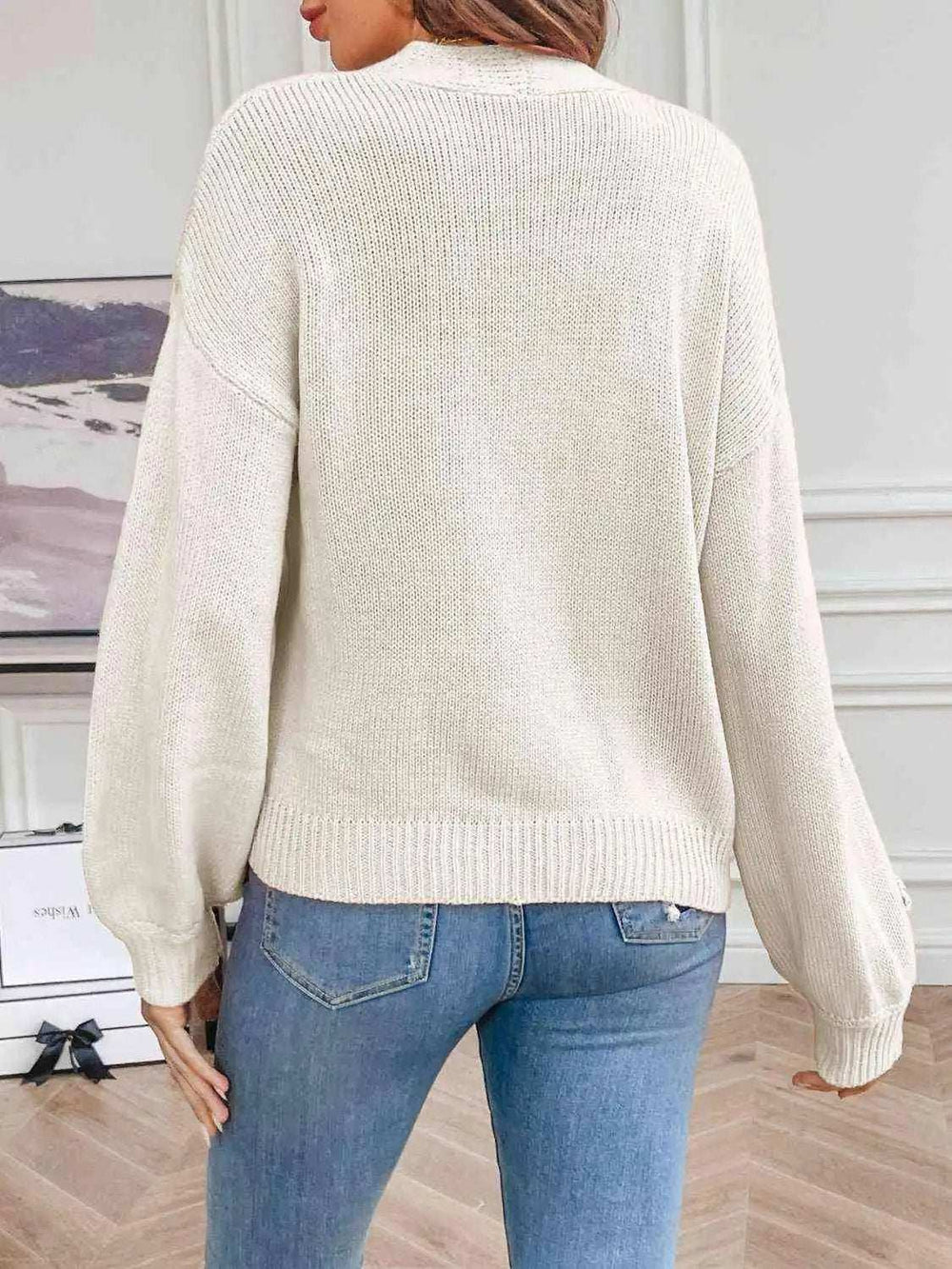 Floral Long Sleeve Open Front Cardigan - Trendsi - Flyclothing LLC