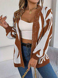 Open Front Animal Print Cardigan - Trendsi - Flyclothing LLC