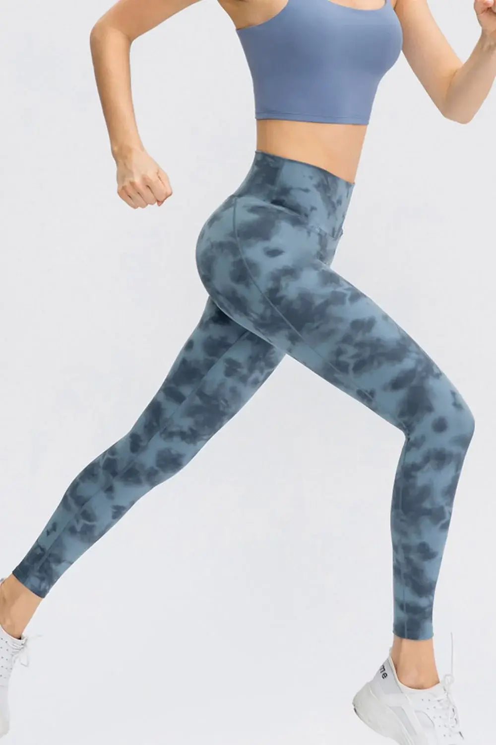 Wide Waistband Slim Fit Long Sports Pants - Trendsi - Flyclothing LLC