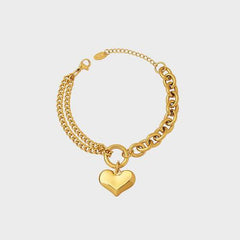 Half Chunky Chain Titanium Steel Bracelet - Trendsi