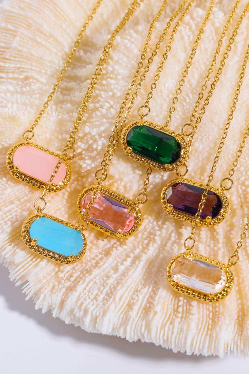 Copper 14K Gold Pleated Pendant Necklace - Trendsi - Flyclothing LLC