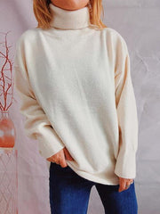 Turtleneck Long Sleeve Sweater - Flyclothing LLC