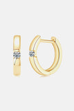 Moissanite 925 Sterling Silver Huggie Earrings - Trendsi