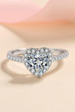 1 Carat Moissanite Heart-Shaped Ring - Trendsi