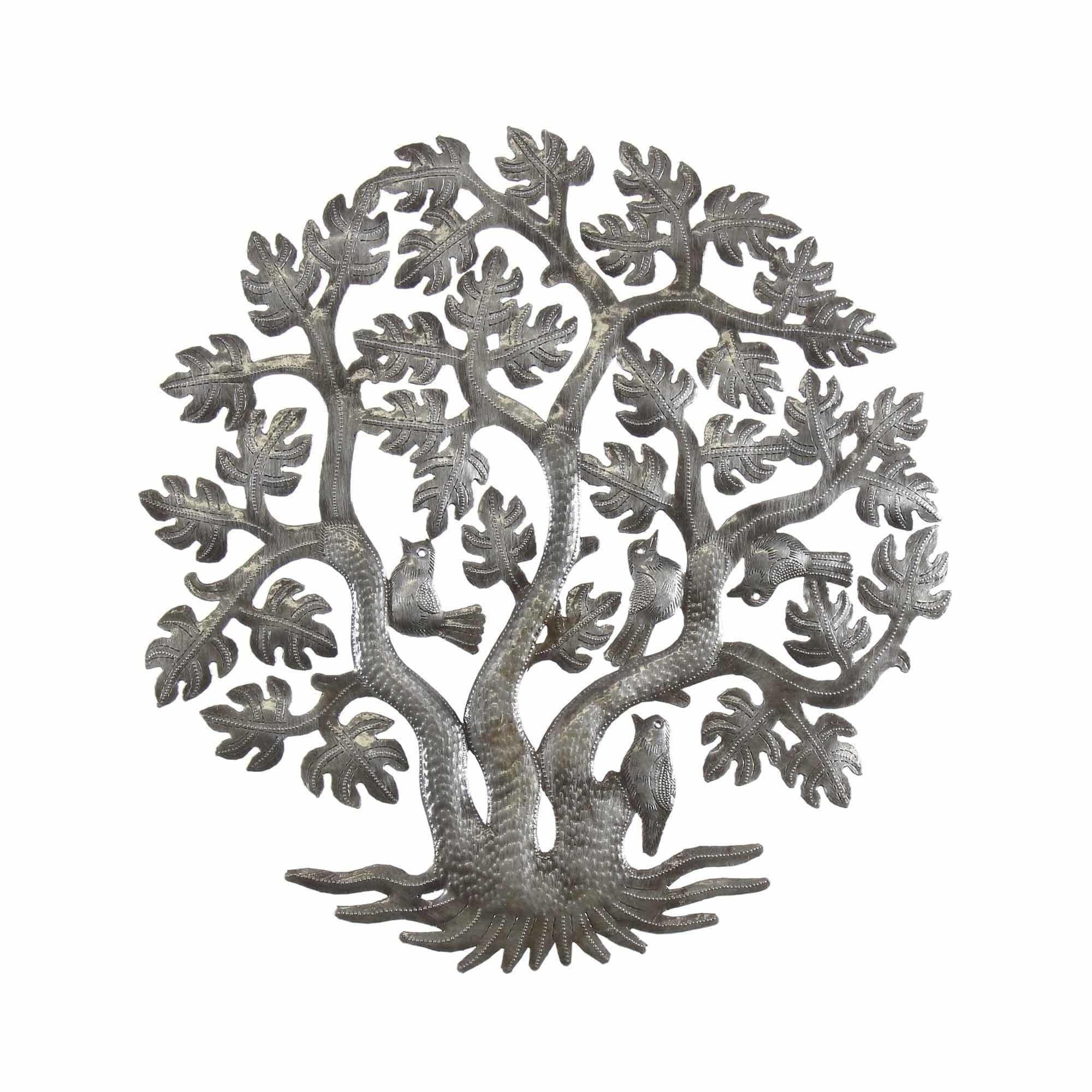 14 inch 3 Trunk Tree of Life Wall Art - Croix des Bouquets - Croix des Bouquets