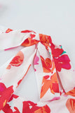 Floral Tie Back Square Neck Blouse - Trendsi - Flyclothing LLC