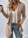 Open Front Long Sleeve Cardigan - Trendsi