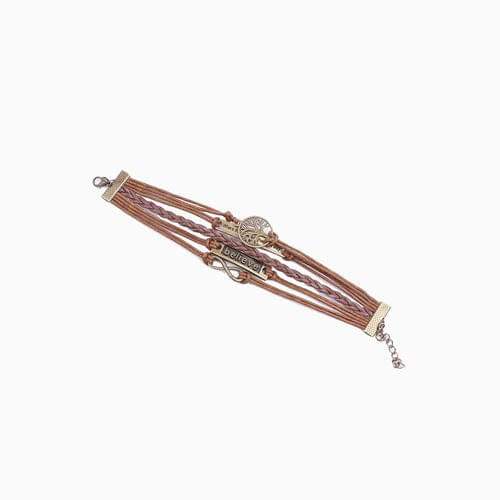 Alloy PU Leather Rope Bracelet - Trendsi - Flyclothing LLC