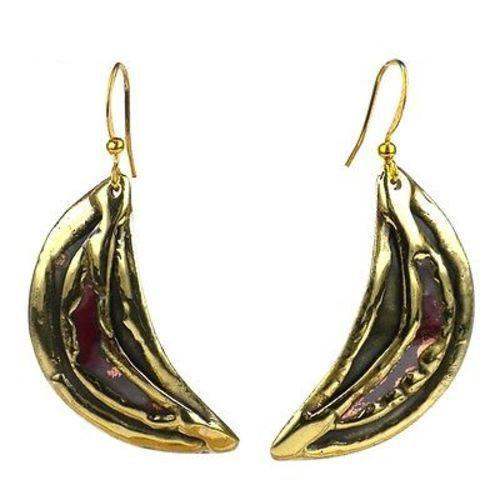 Brass and Copper Slice Earrings - Brass Images (E) - Brass Images (E) - Flyclothing LLC