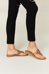 Forever Link Cutout PU Leather Open Toe Sandals - Trendsi