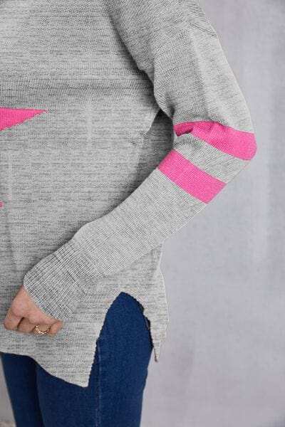 Star Scoop Neck Dropped Shoulder T-Shirt - Trendsi - Flyclothing LLC