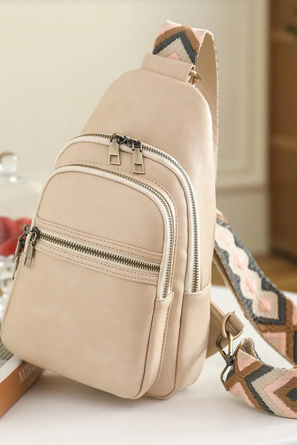 It's Your Time PU Leather Sling Bag - Trendsi - Flyclothing LLC
