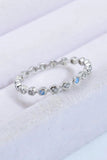 925 Sterling Silver Zircon and Natural Moonstone Ring - Trendsi