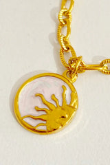 Round Pendant Stainless Steel Necklace - Trendsi - Flyclothing LLC