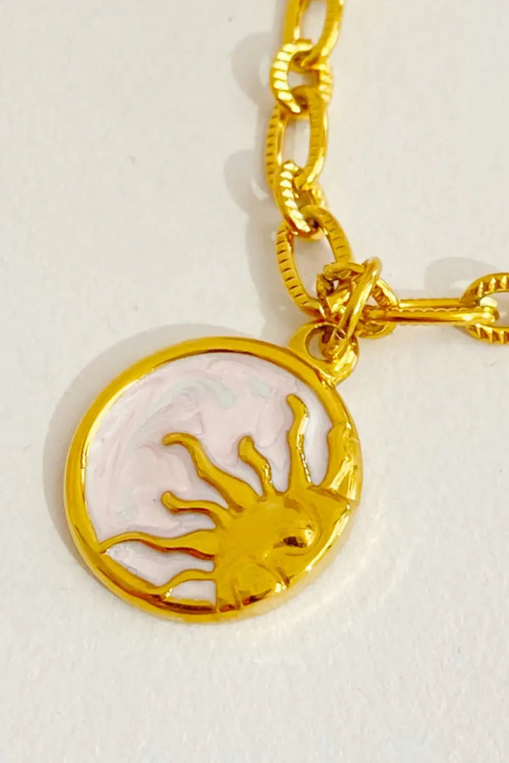 Round Pendant Stainless Steel Necklace - Trendsi - Flyclothing LLC