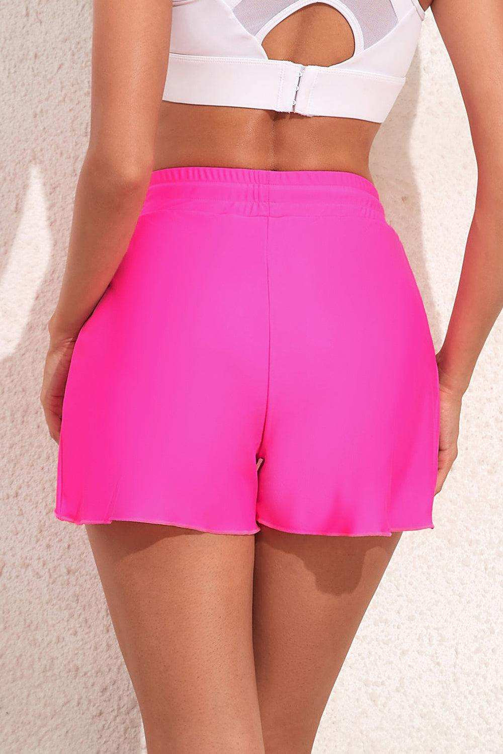 Drawstring Waist Swim Shorts - Trendsi - Flyclothing LLC