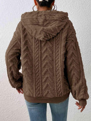 Drawstring Long Sleeve Hoodie - Trendsi