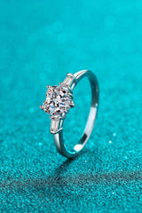 1.2 Carat Moissanite Heart Ring - Trendsi - Flyclothing LLC