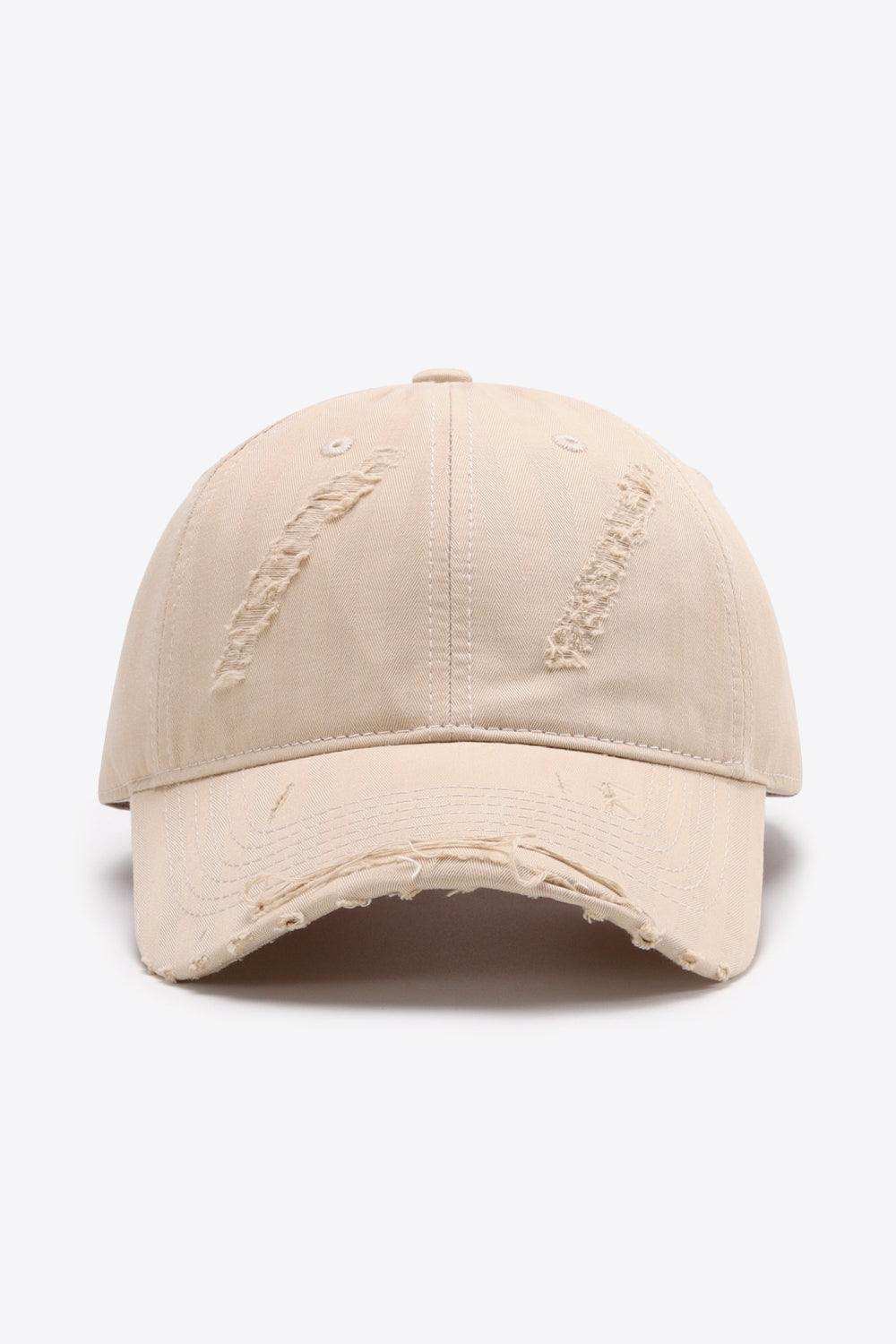 Distressed Adjustable Baseball Cap - Trendsi - Flyclothing LLC