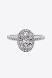 2 Carat Moissanite 18k Platinum-Plated Ring - Trendsi