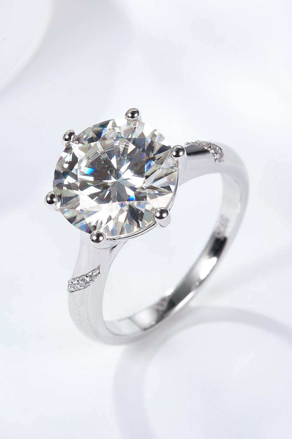 5 Carat Moissanite Solitaire Ring - Trendsi - Flyclothing LLC