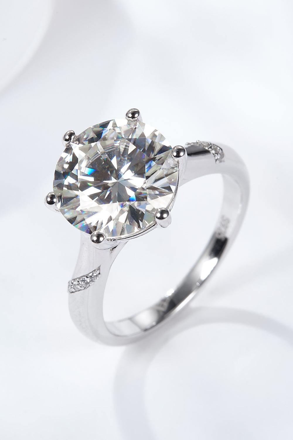 5 Carat  Moissanite Solitaire Ring - Trendsi