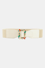 Multicolored Leaf Buckle Elastic Belt - Trendsi - Flyclothing LLC