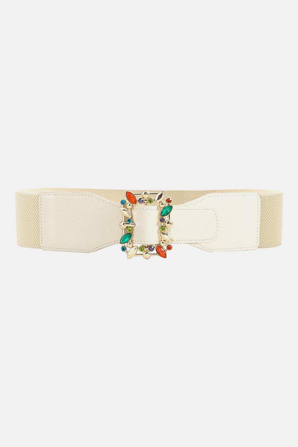 Multicolored Leaf Buckle Elastic Belt - Trendsi - Flyclothing LLC