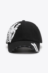 VIBRA Graphic Distressed Adjustable Baseball Cap - Trendsi - Flyclothing LLC