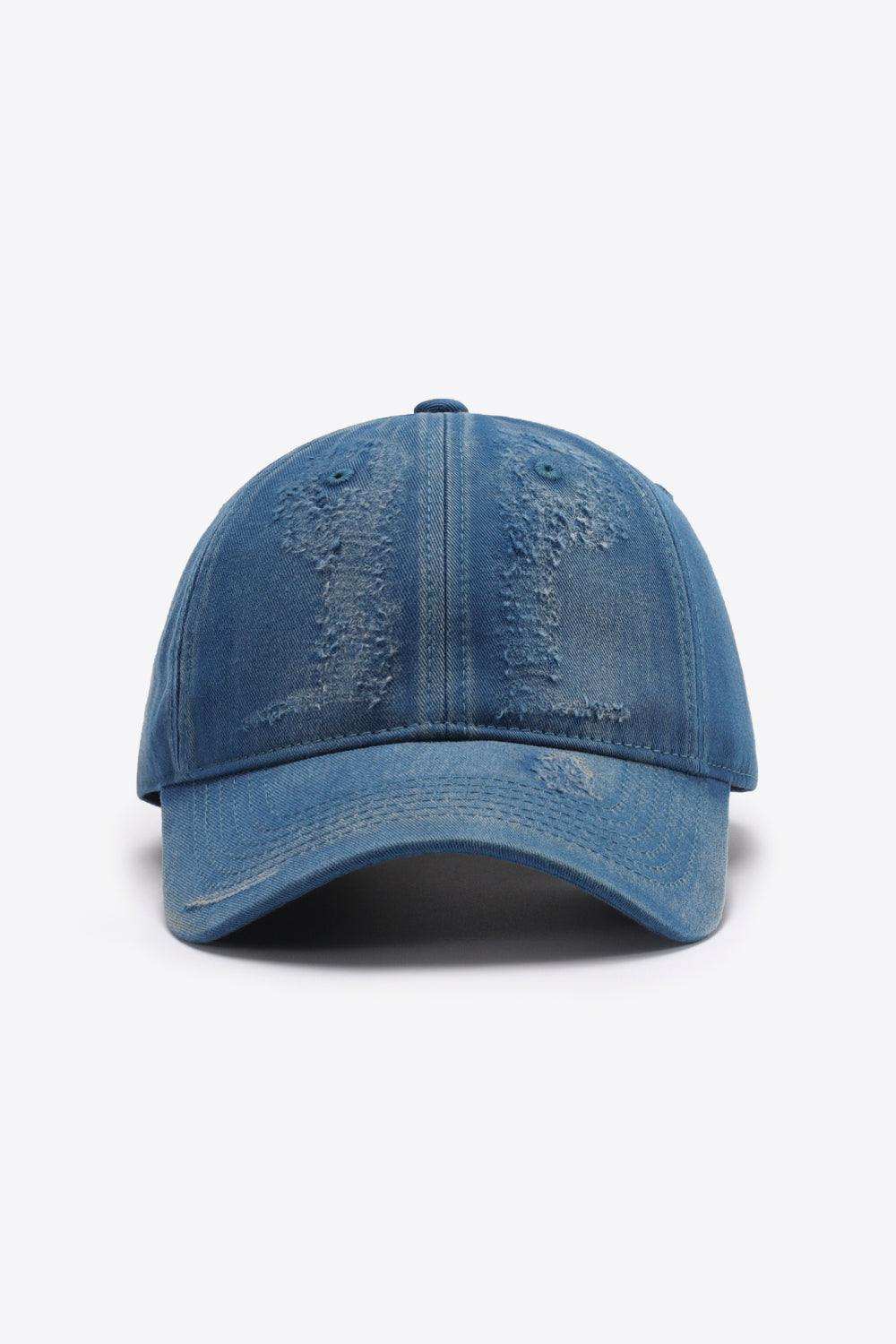 Distressed Adjustable Baseball Cap - Trendsi - Flyclothing LLC