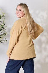 Heimish Full Size Button Up Long Sleeve Cardigan - Trendsi