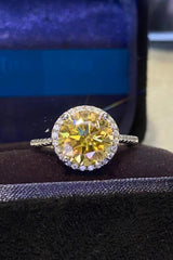 2 Carat Moissanite Round Ring - Trendsi