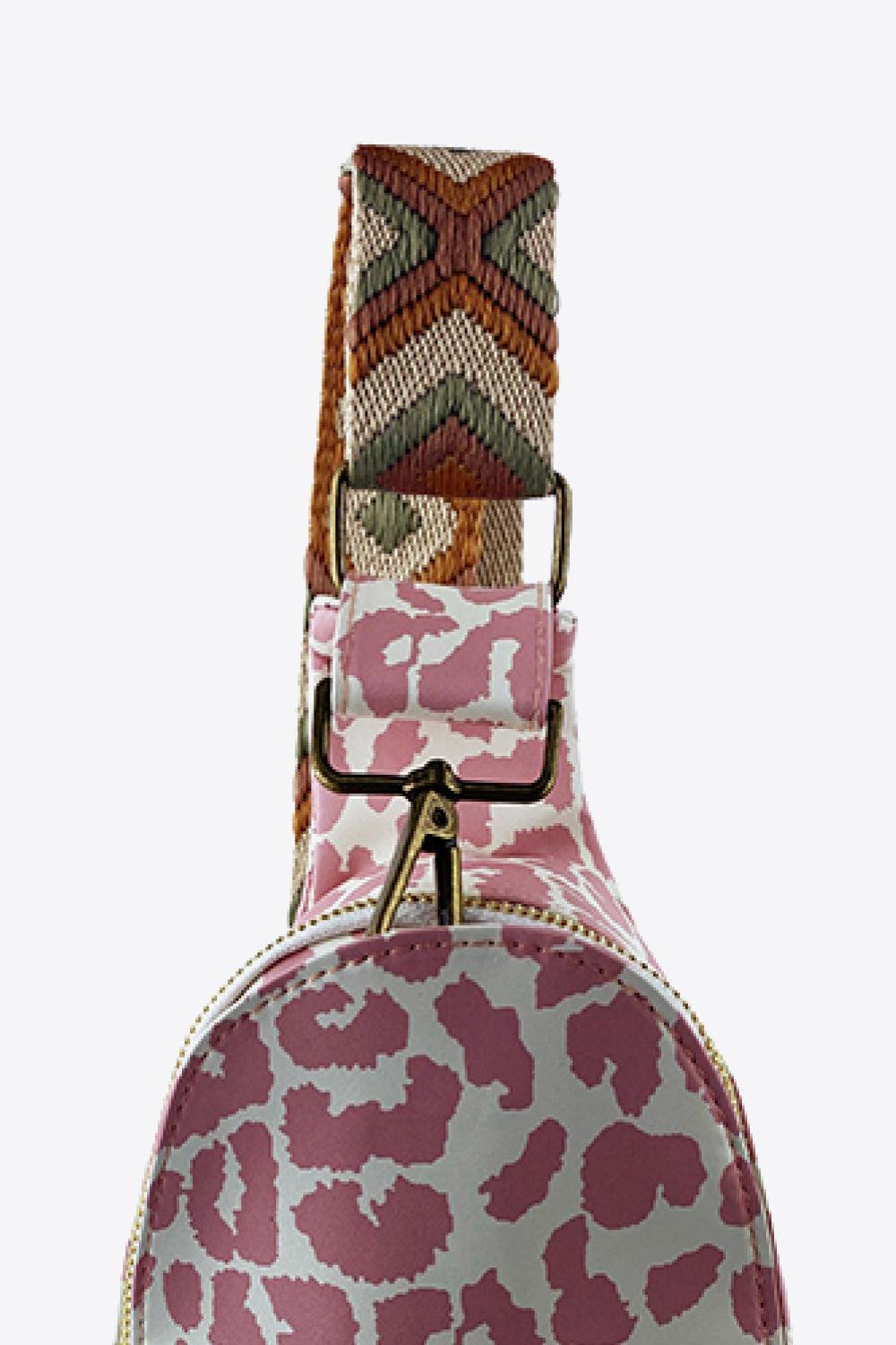 Printed PU Leather Sling Bag - Flyclothing LLC