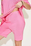 Basic Bae Full Size V-Neck Drop Shoulder Short Sleeve T-Shirt and Shorts Set - Trendsi - Flyclothing LLC