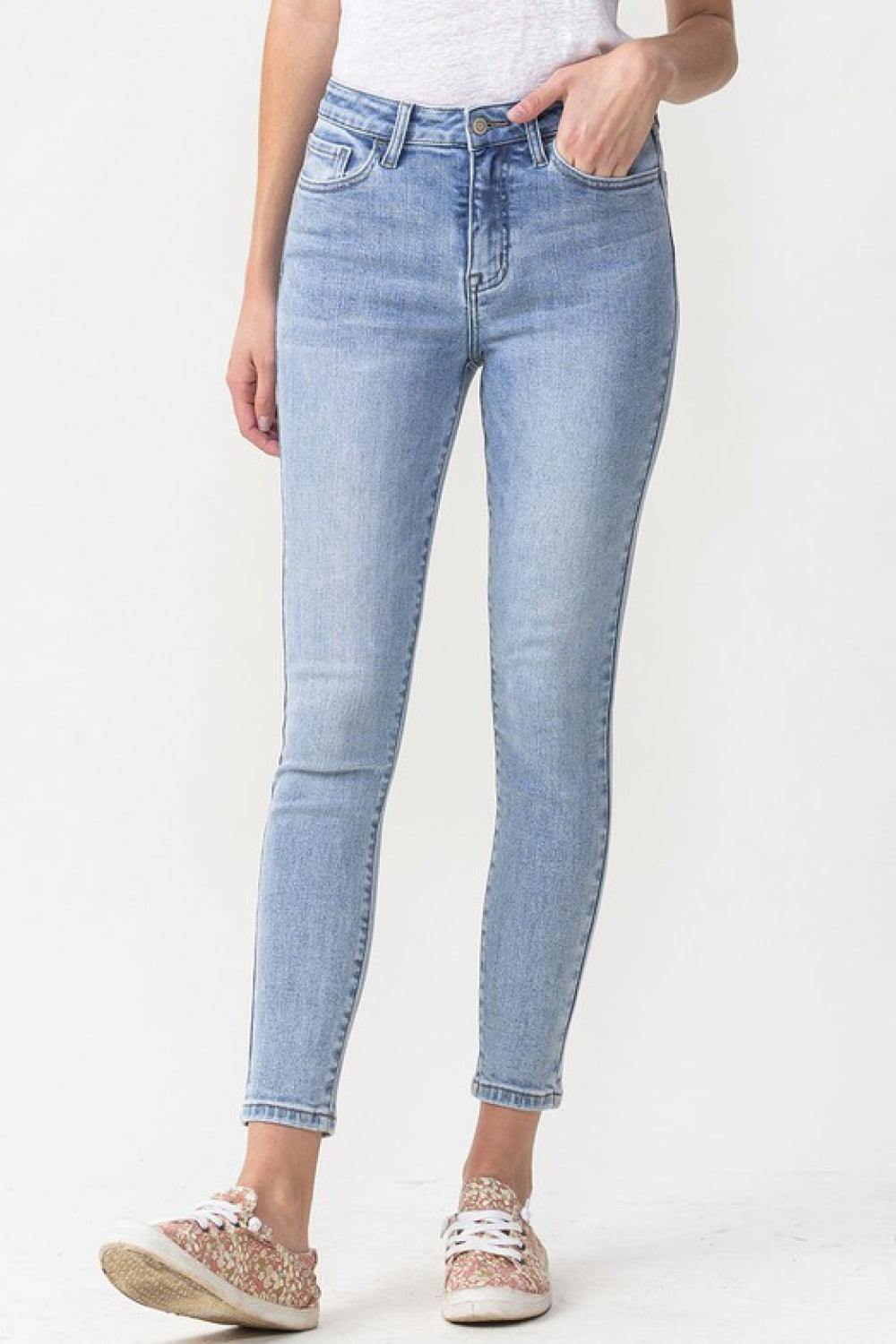 Lovervet Full Size Talia High Rise Crop Skinny Jeans - Flyclothing LLC