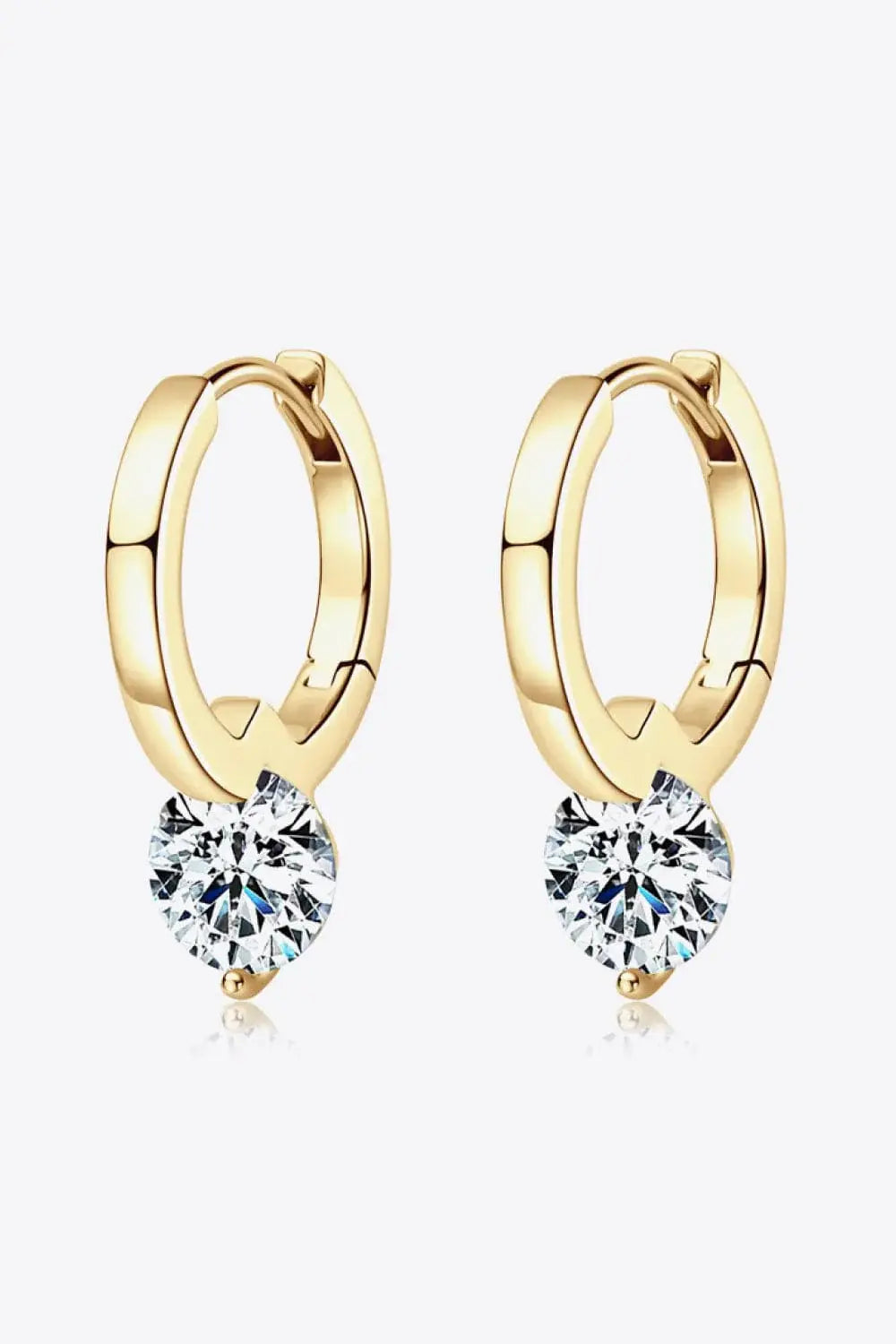 2 Carat Moissanite 925 Sterling Silver Drop Earrings - Trendsi - Flyclothing LLC