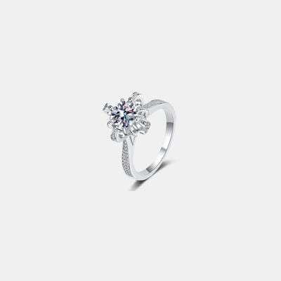 1 Carat Moissanite 925 Sterling Silver Ring - Trendsi - Flyclothing LLC