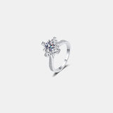 1 Carat Moissanite 925 Sterling Silver Ring - Trendsi